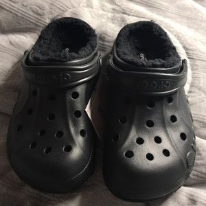 Black Baya Lined Crocs🖤